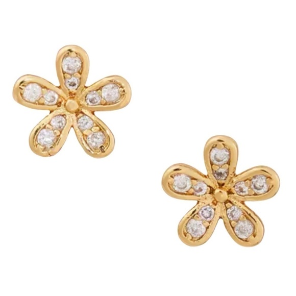 KATE SPADE • Gold Gleaming Gardenia Earrings - Picture 1 of 5
